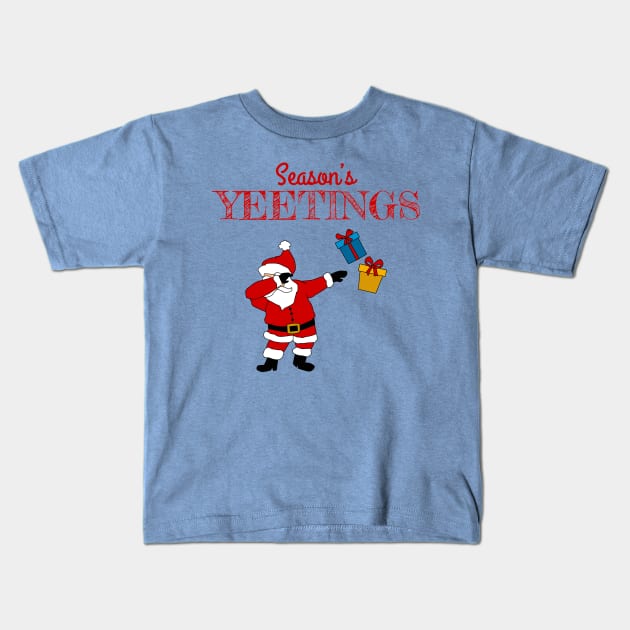 Season's Yeetings Kids T-Shirt by DigitalCleo